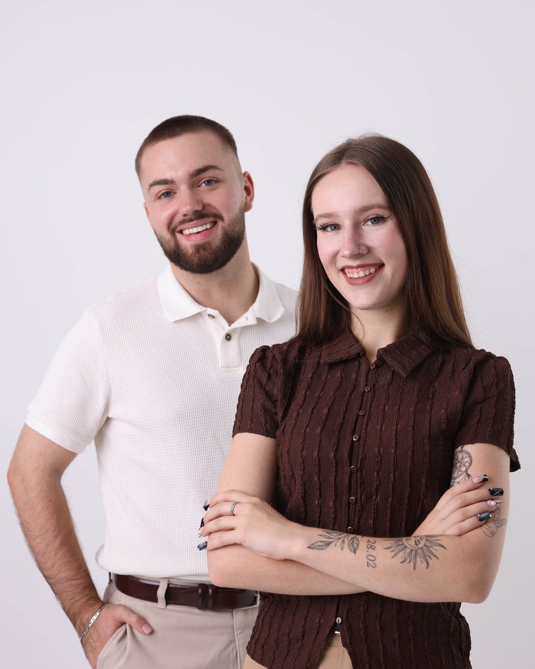 Nikodem Biesek i księgowa Natalia Wągiel z biura Biesek Advies & Boekhouding